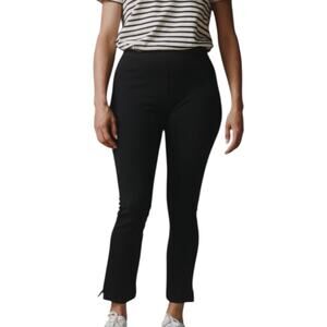 NWOT American Giant Black Ponte Kick Flare Pants Black Pull On Women’s Size 6